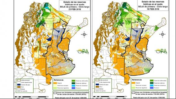Mapa de seca na Argentina