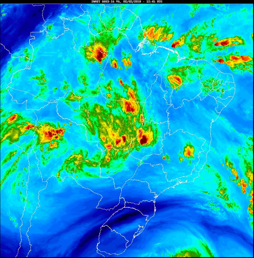 Mapa com satélite para todo o Brasil nesta 6ª - Fonte: Inmet