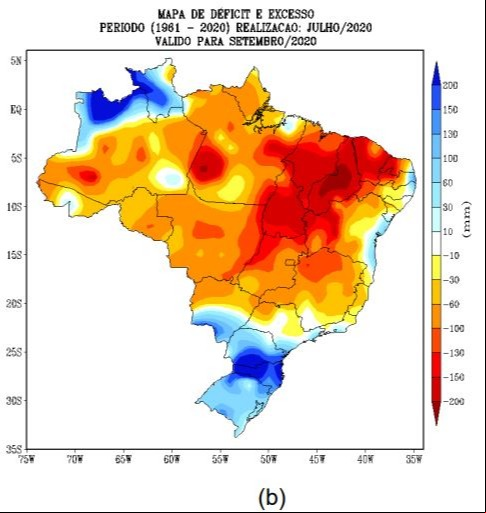 Setembro - Déficit Hídrico - Fonte: Inmet