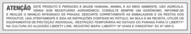 Selo de advertência Liberty - Basf