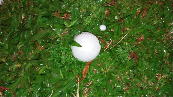 Queda de granizo em Giruá